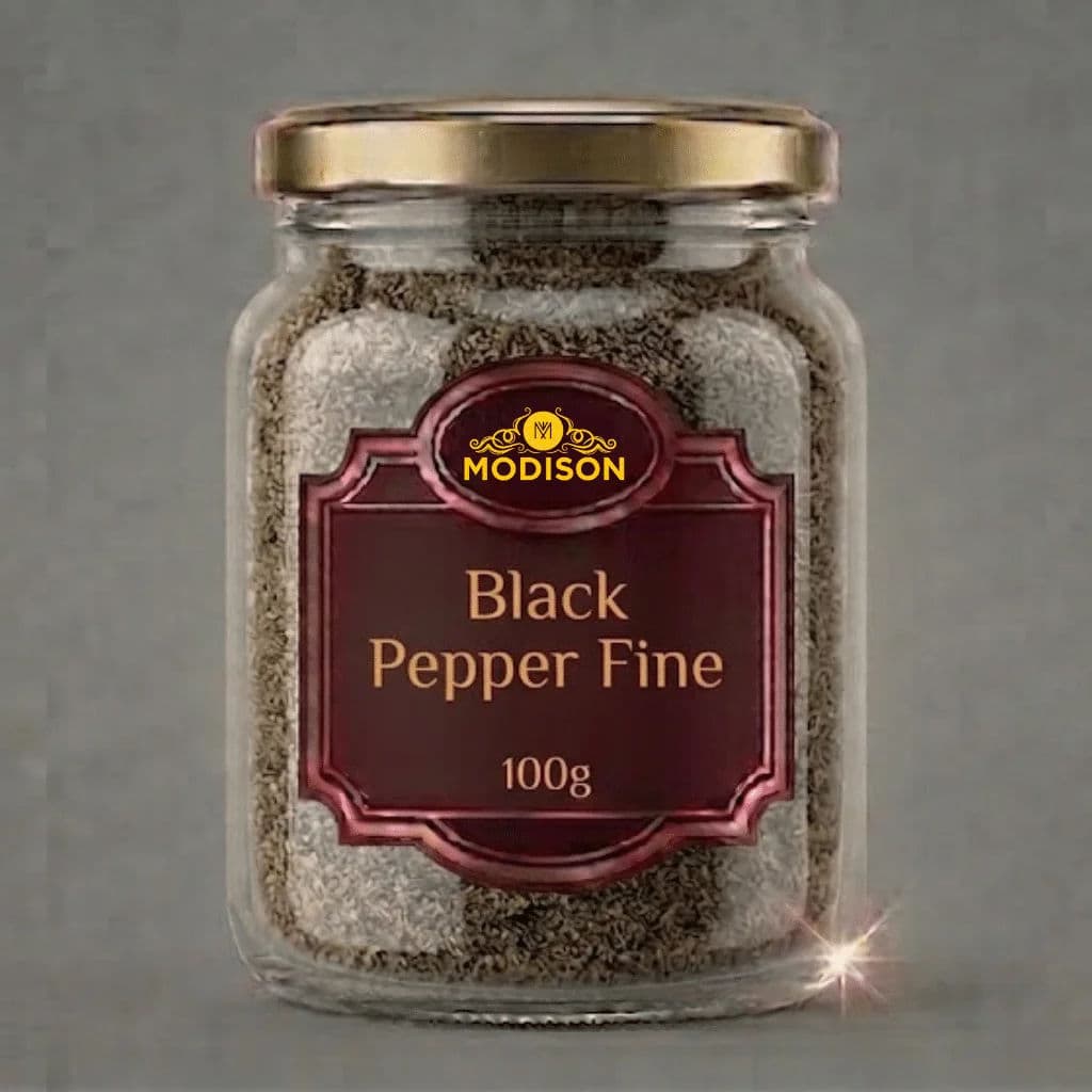 Modison Black Pepper Fine - 100g by Modison, thumbnail 1