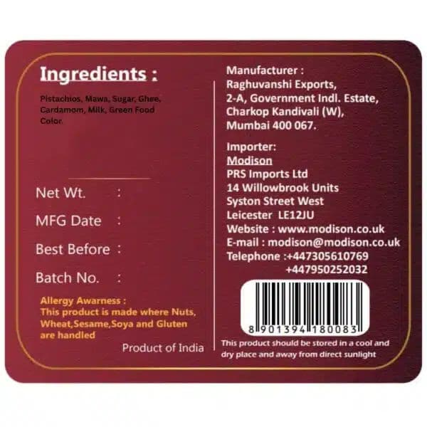 Modison Pista Barfi – Authentic Sweet UK by Modison, thumbnail 4