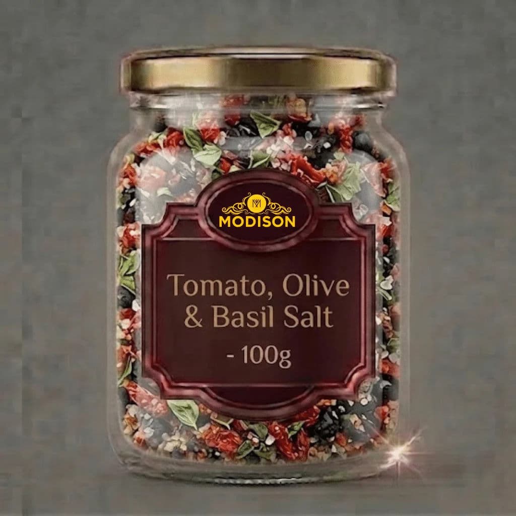 Modison Tomato, Olive & Basil Salt - 100g by Modison