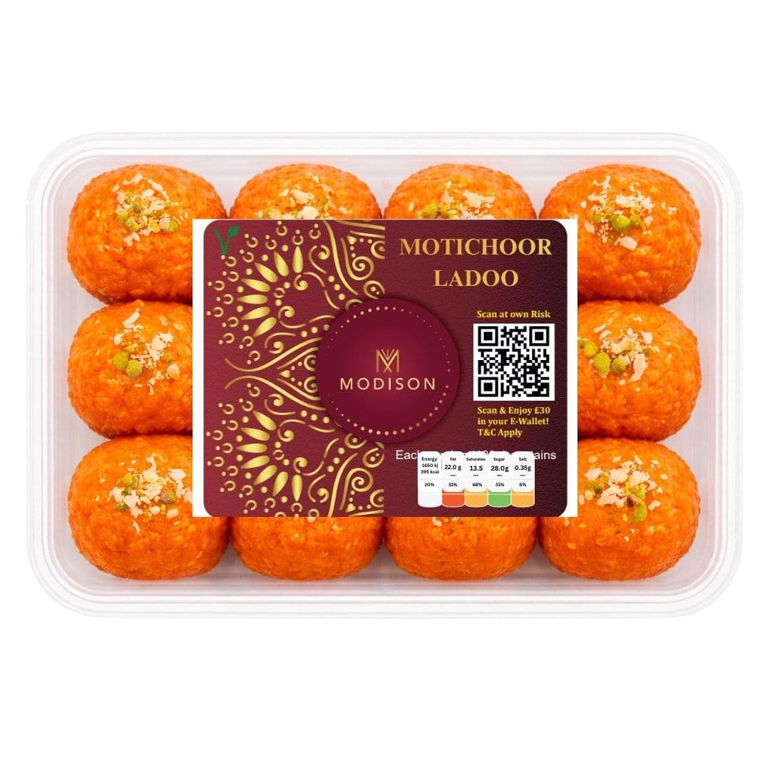 MOTICHOOR LADOO - 8 PCS by Modison, view 1