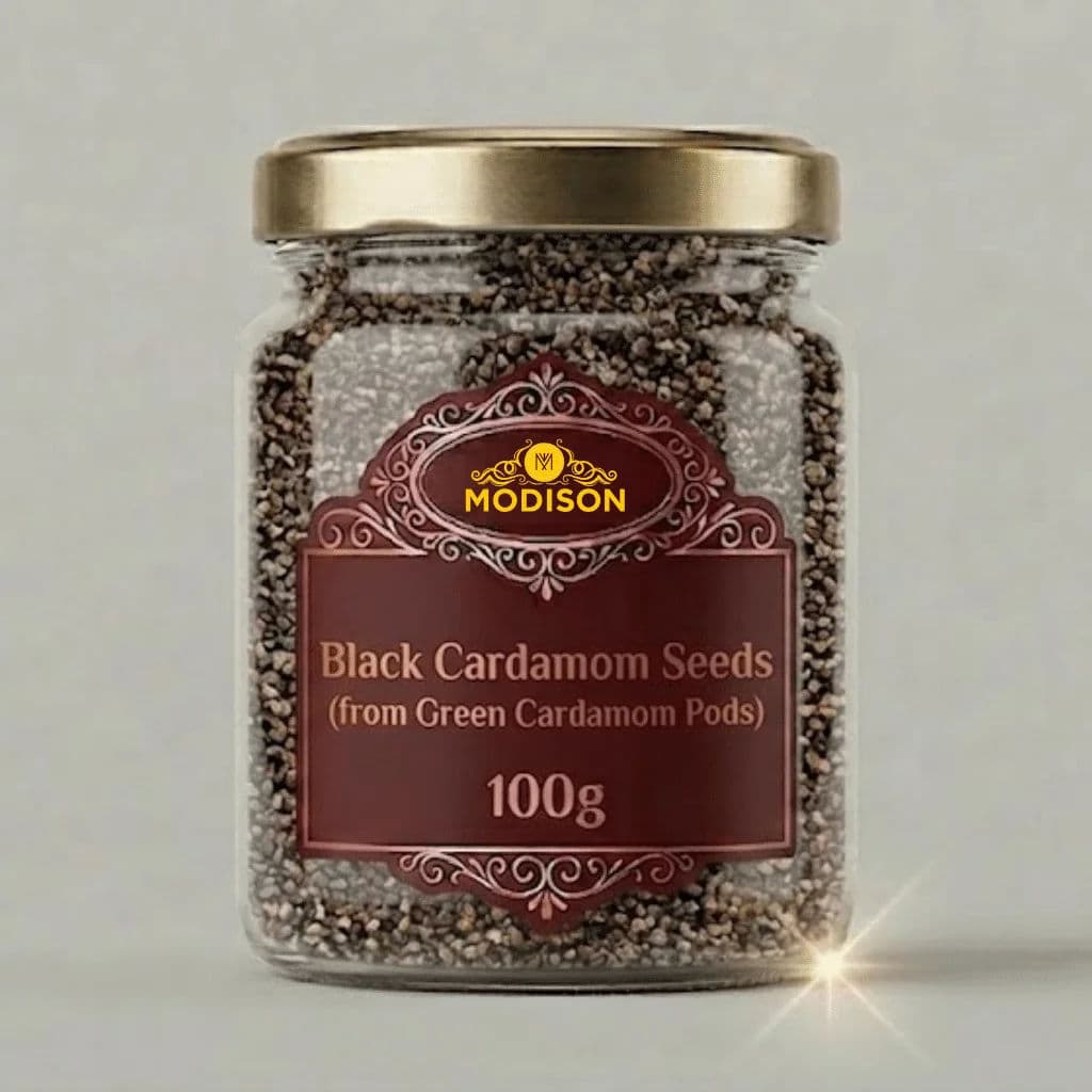 Modison Black Cardamom Seeds (from Green Cardamom Pods) - 100g by Modison, view 2