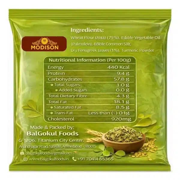 Modison Methi Khakhra – Authentic Crispy khakhra UK by Modison, view 4