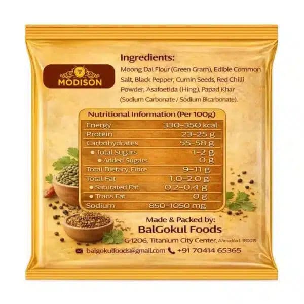 Modison Moong Papad – Authentic Crispy Papad UK by Modison, view 2