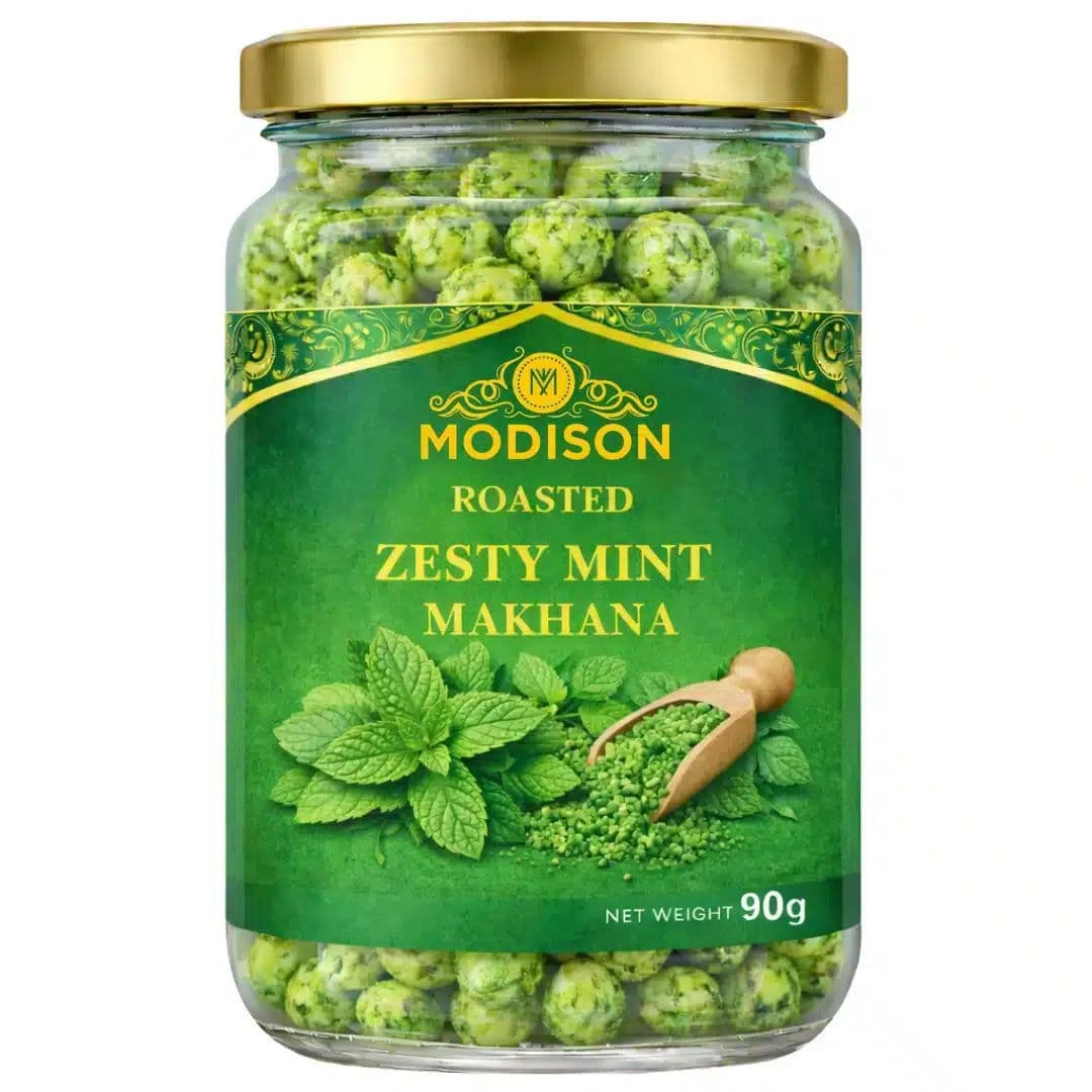 MODISON ROASTED ZESTY MINT MAKHANA 90G by Modison, view 1