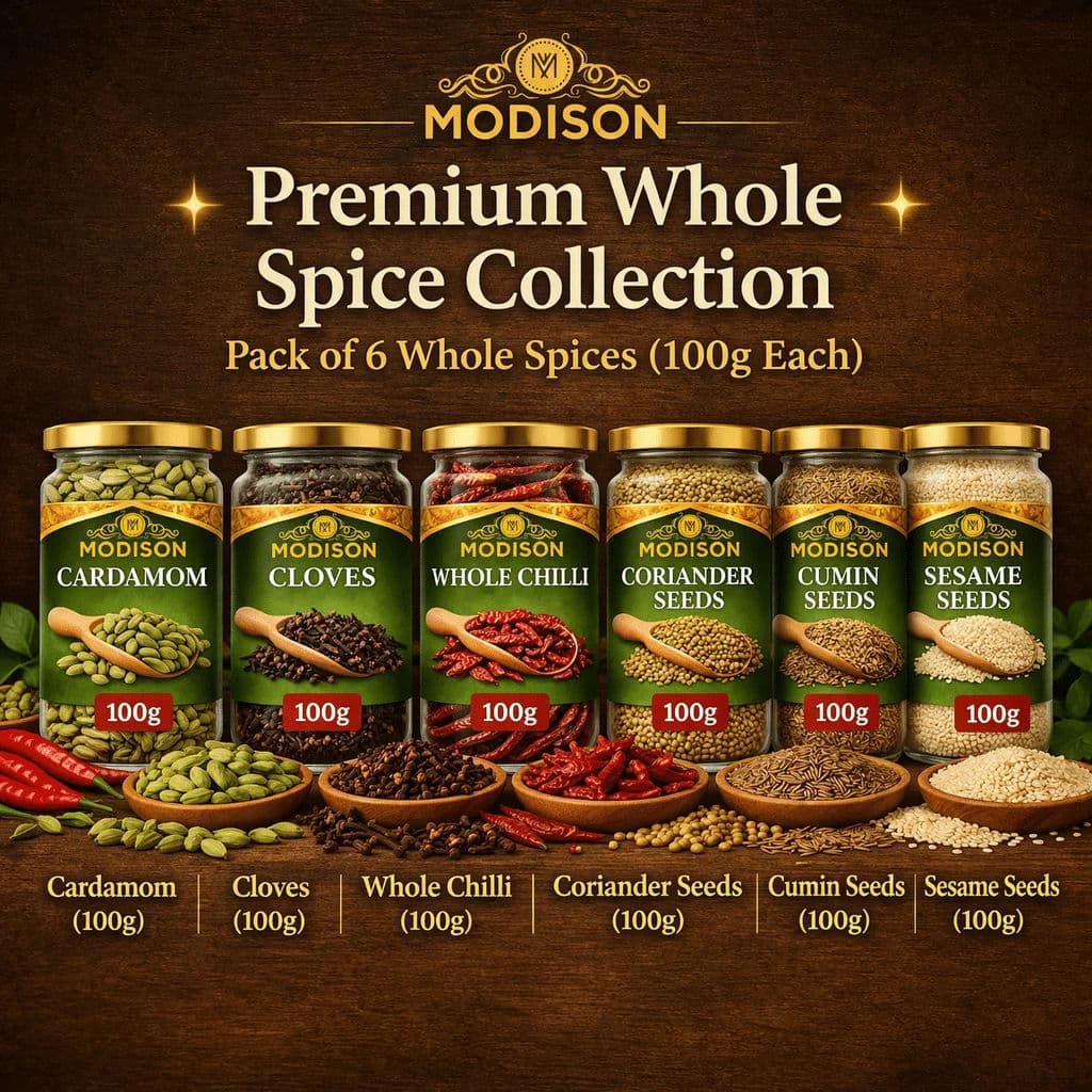 Premium Whole Spice Collection – Pack of 6 (100g Each) by Modison