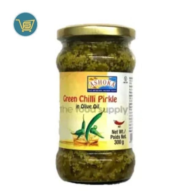 Ashoka Green Chilli Pickle In Olive Oil 300g by Ashoka, view 1