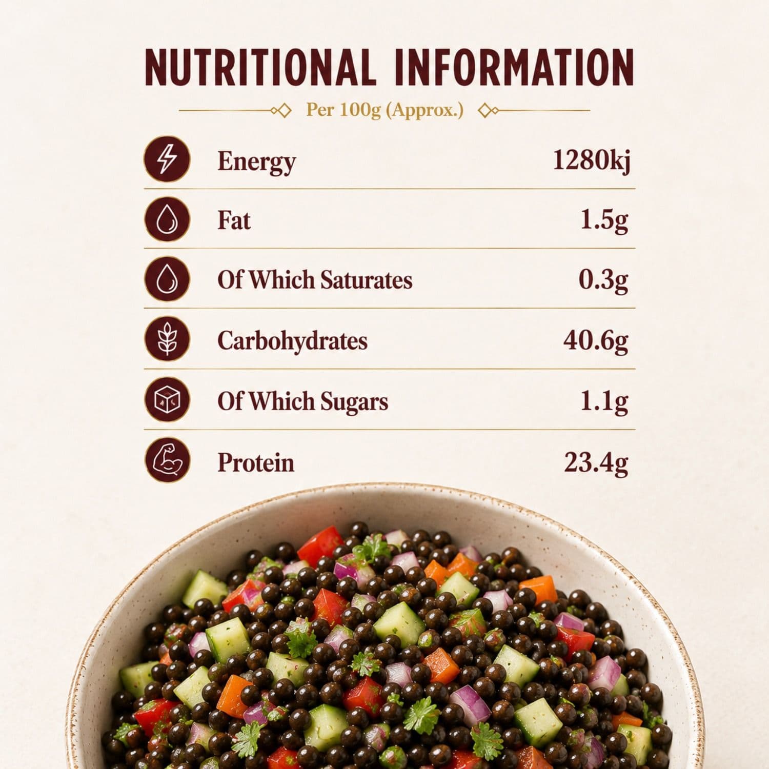 Beluga Lentils 250g pack of 6 by Modison, view 5