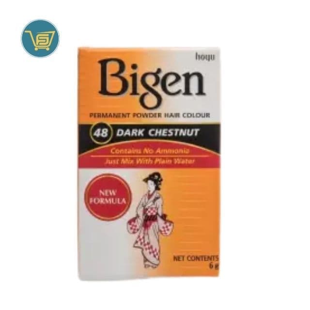 Bigen (48) Dark Chestnut Hair Colour 6g by Bigen, view 1