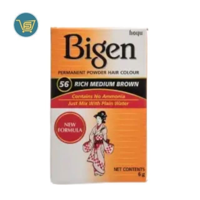 Bigen (56) Rich Medium Brown Hair Colour 6g by Bigen, view 1