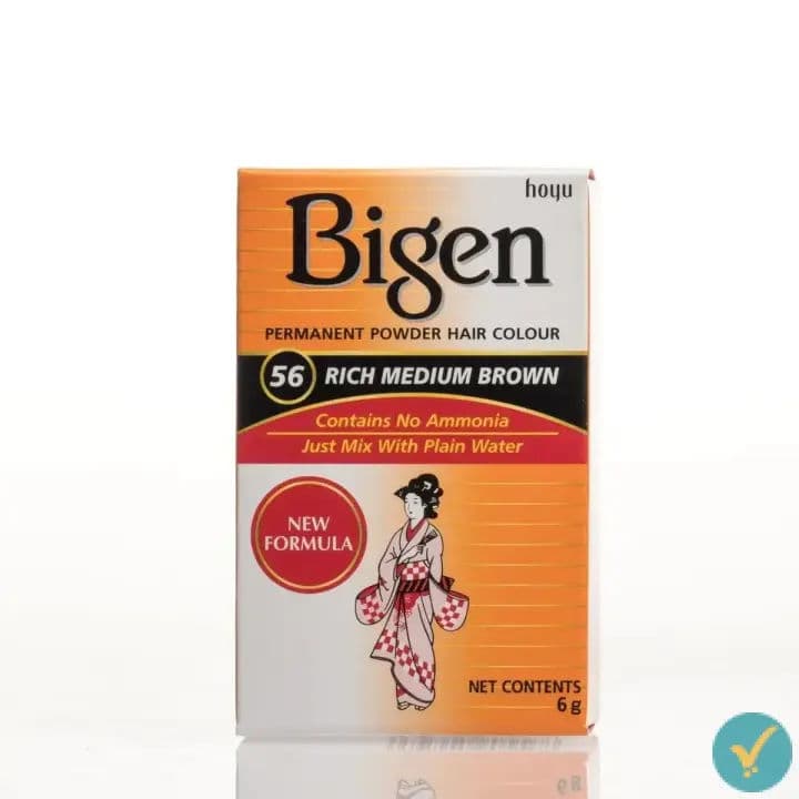 Bigen (56) Rich Medium Brown Hair Colour 6g by Bigen, view 2
