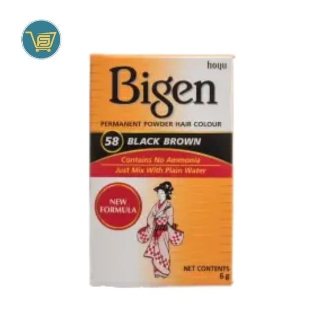 Bigen (58) Black Brown Hair Colour 6g by Bigen, view 1