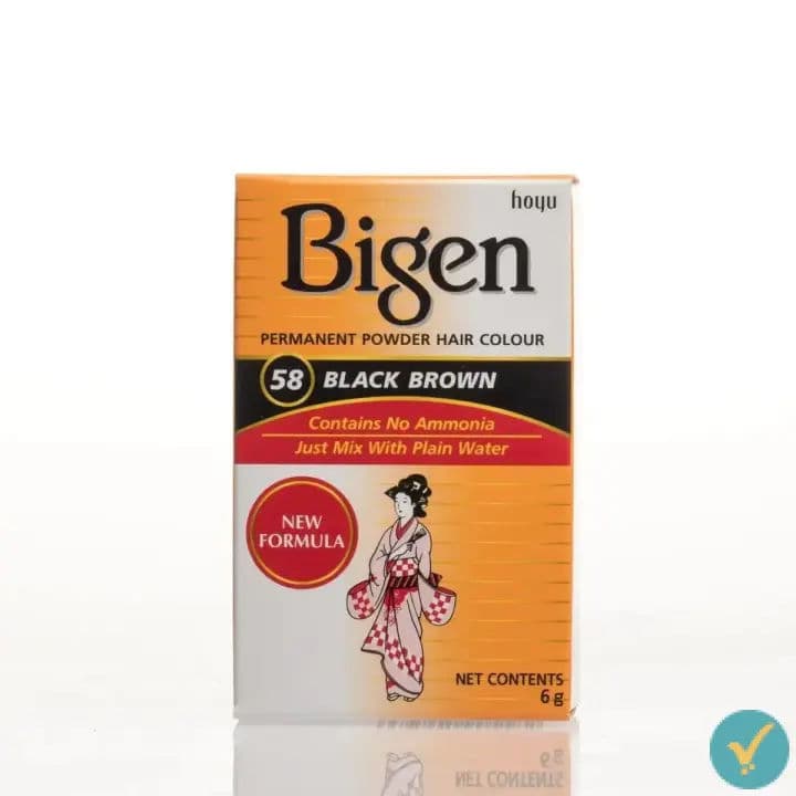 Bigen (58) Black Brown Hair Colour 6g by Bigen, view 2