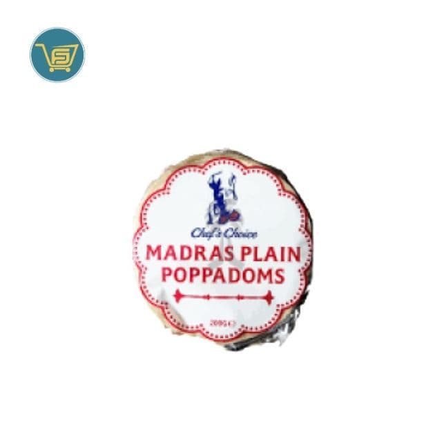 Chefs Madras Plain Papad 200g by Chef's Choice, view 1