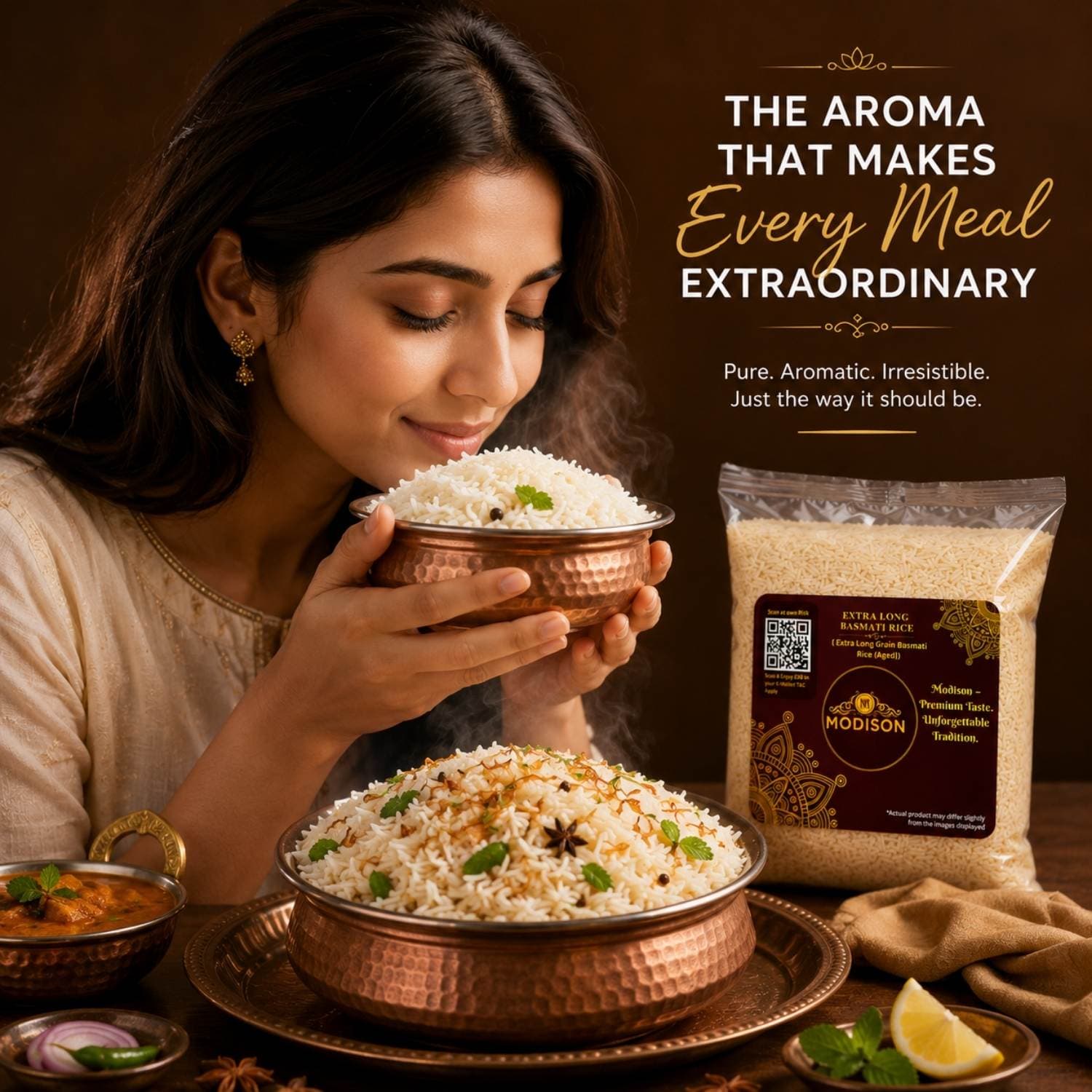MODISON Extra Long Basmati Rice Aged Long Grain White Rice 1kg by Modison, view 7