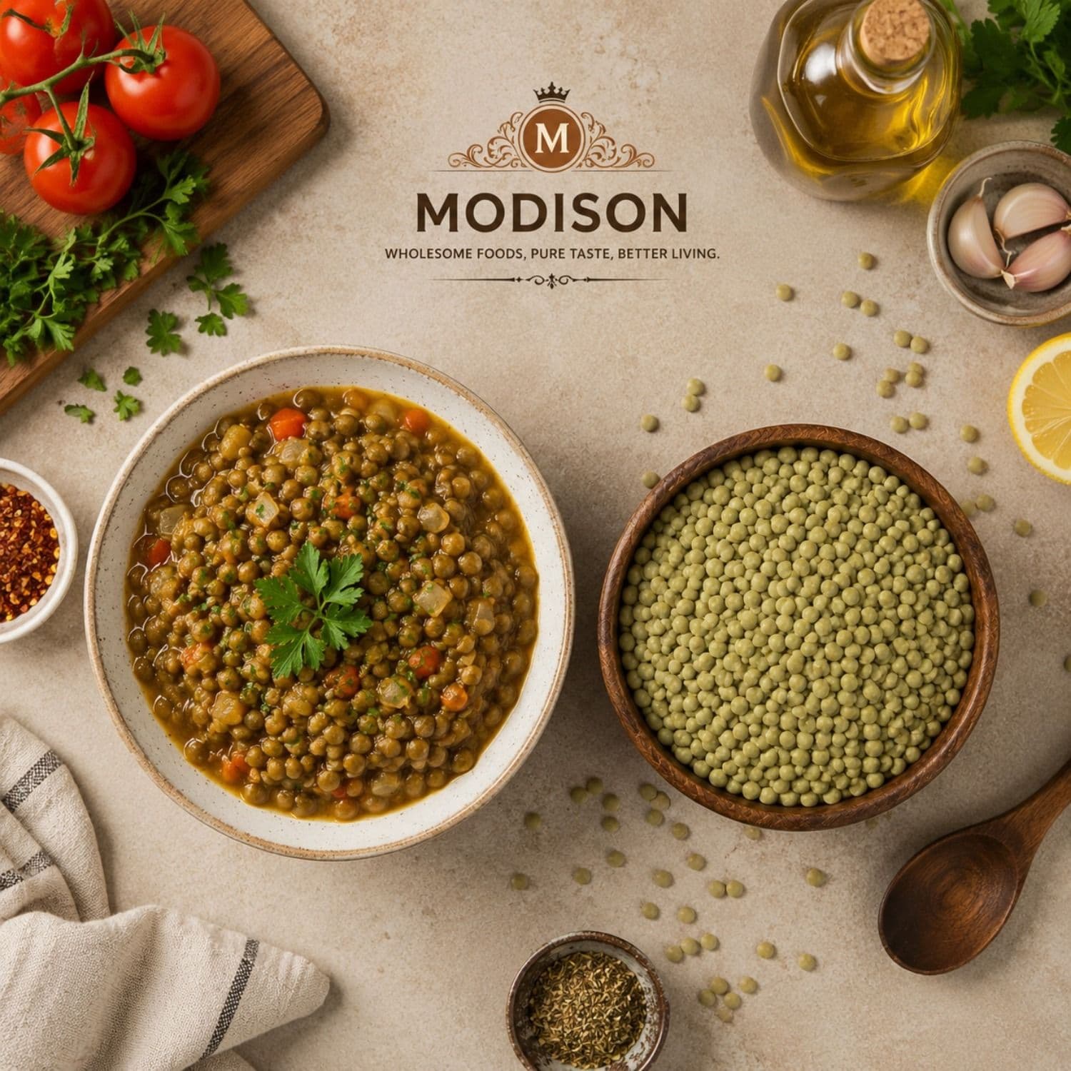 Green Lentils 1KG by Modison, view 3