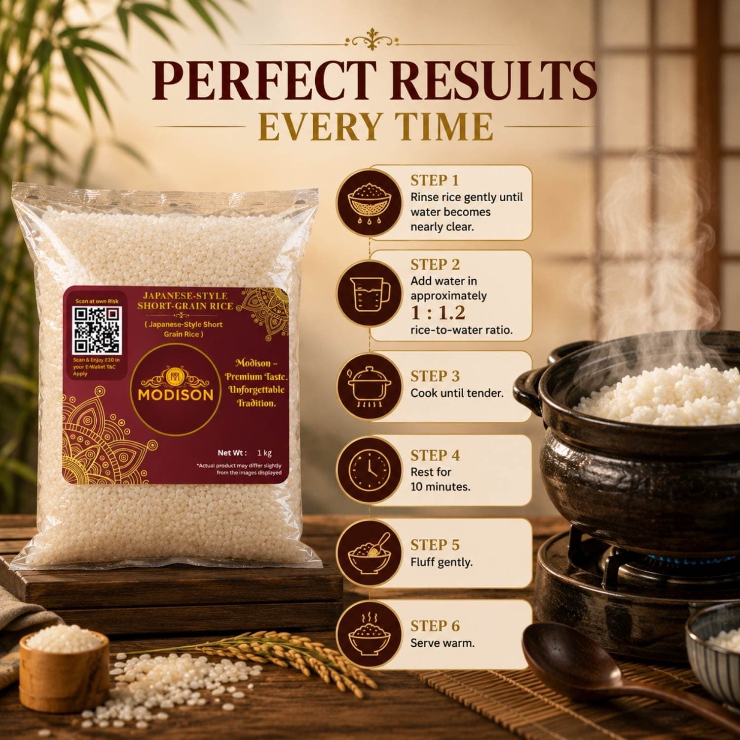Japanese style short grain rice by Modison, view 6