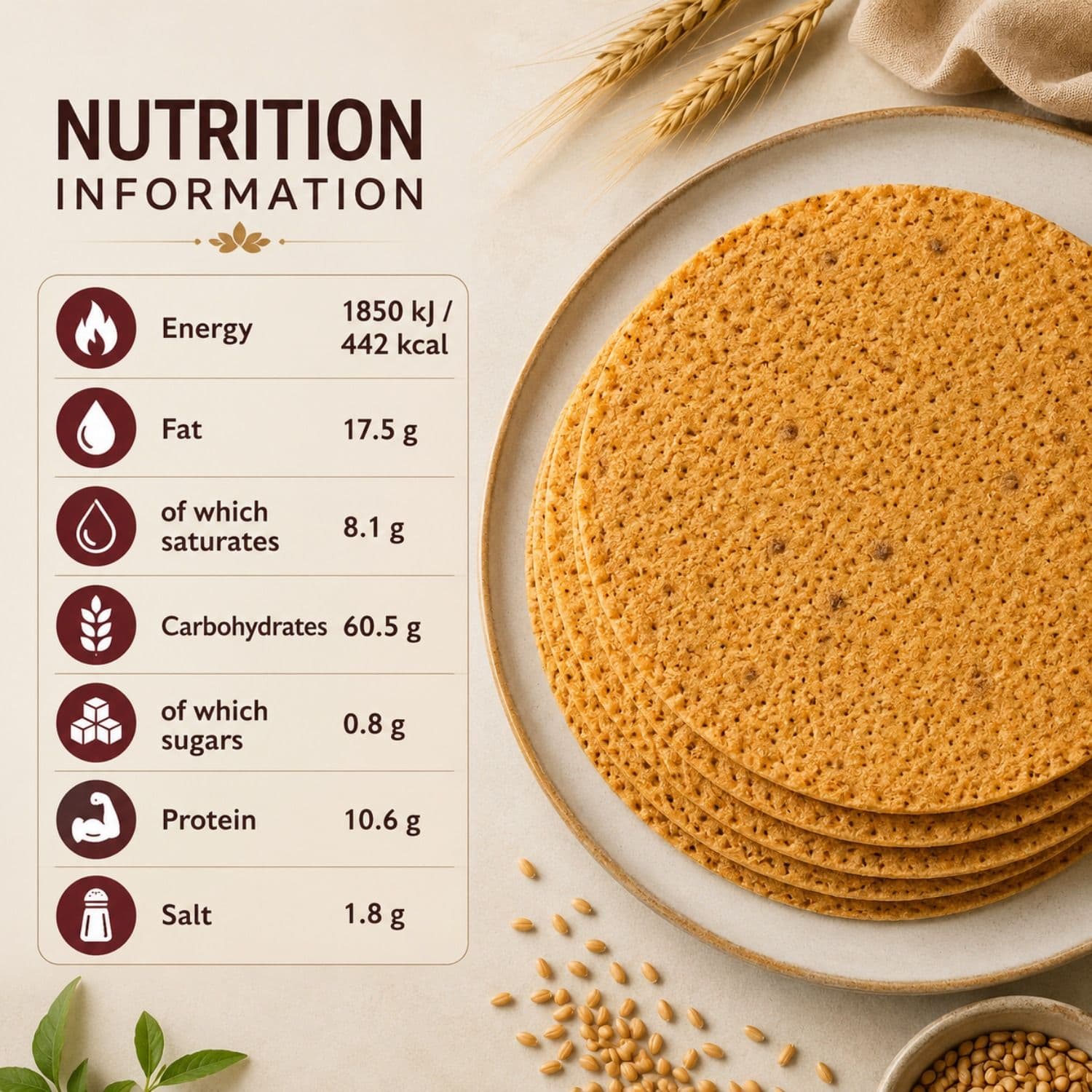 Khakhra Whole Wheat Plain by Modison, view 6
