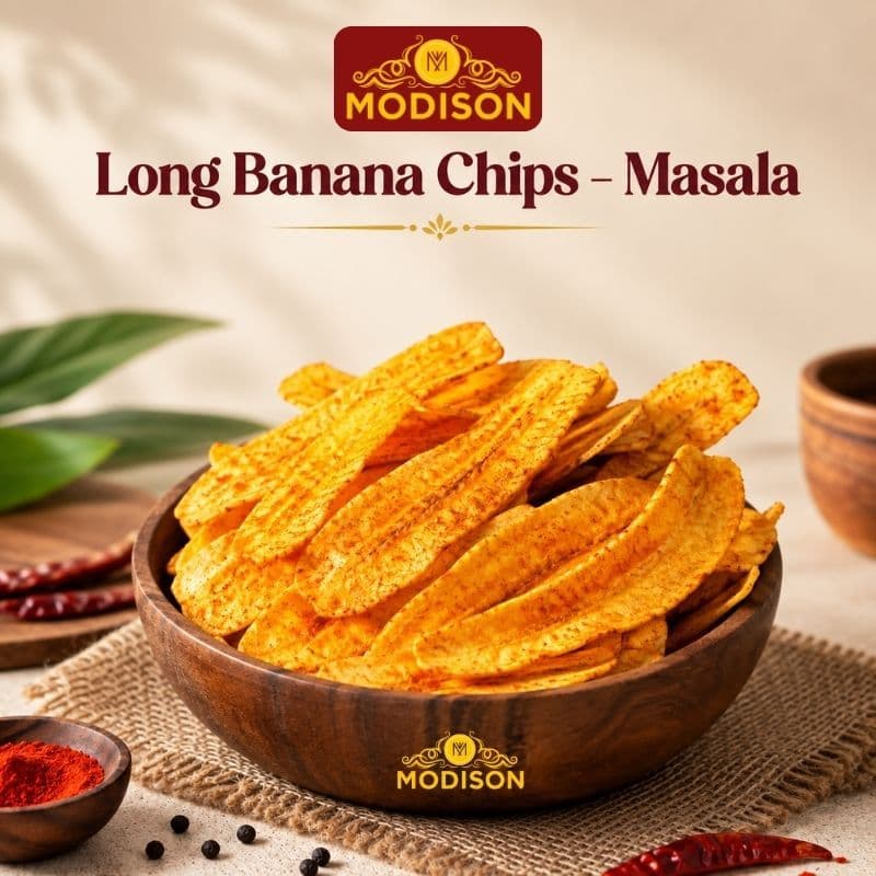 LONG BANANA CHIPS – MASALA by Modison, view 1