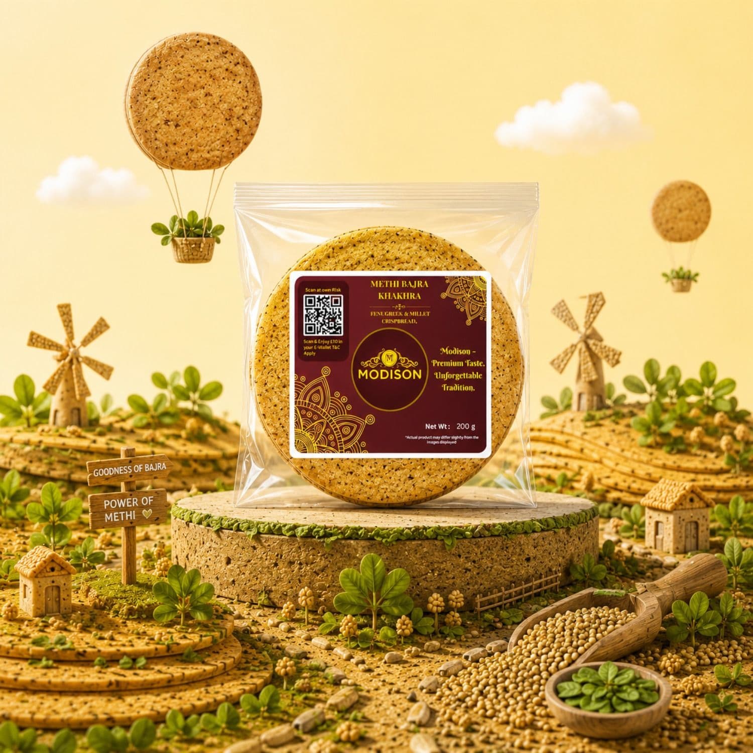 Methi Bajra Khakhra by Modison, view 7
