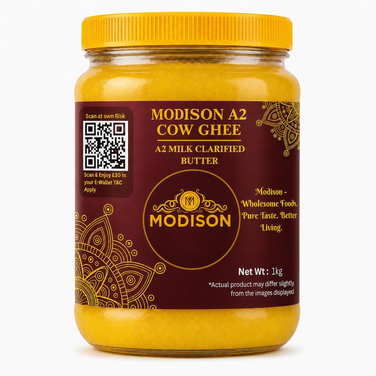 MODISON A2 Cow Ghee A2 Milk Clarified Butter 1kg by Modison, view 1
