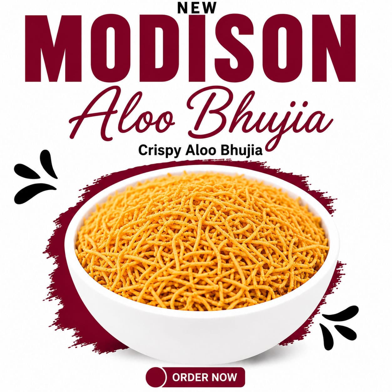 MODISON Aloo Bhujia Authentic Indian Namkeen Snack 200g