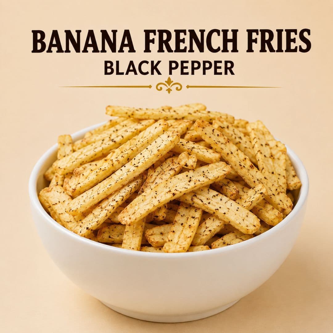 MODISON BANANA FRENCH FRIES INDIAN SNACKS BLACK PEPPER KELA