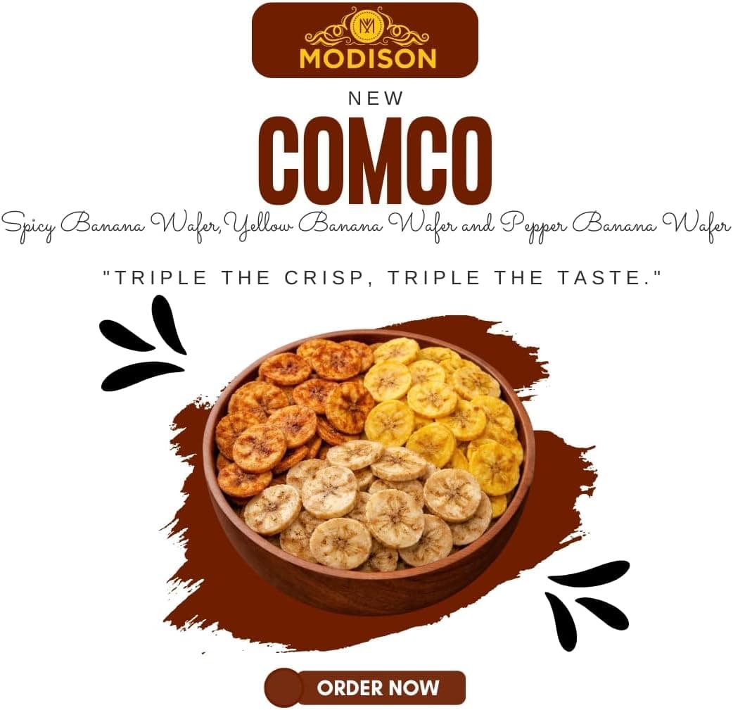 MODISON Banana Wafers Combo Indian Snacks Crispy Chips 540g by Modison, view 2