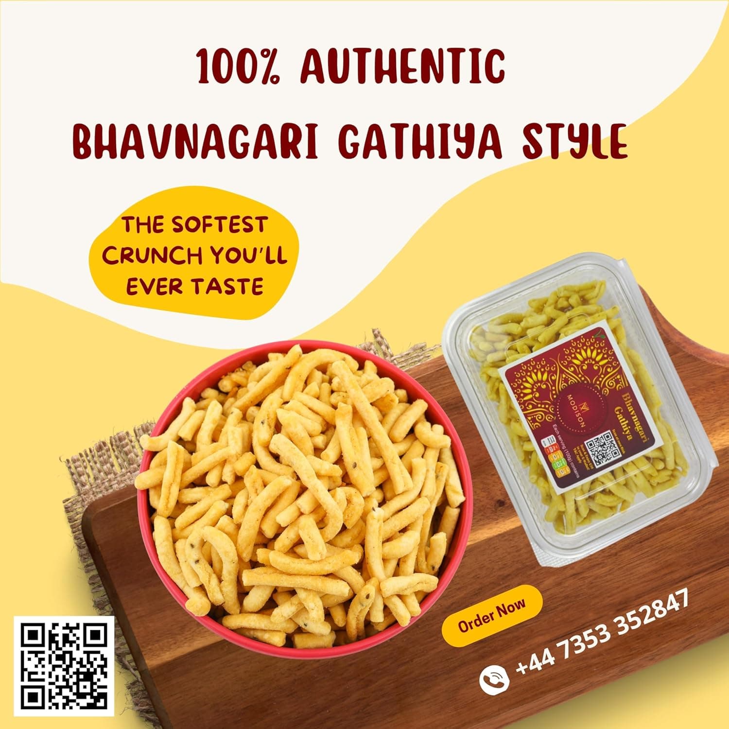 MODISON Bhavnagari Gathiya Indian Snacks Crispy Gujarati 180g by Modison, view 7
