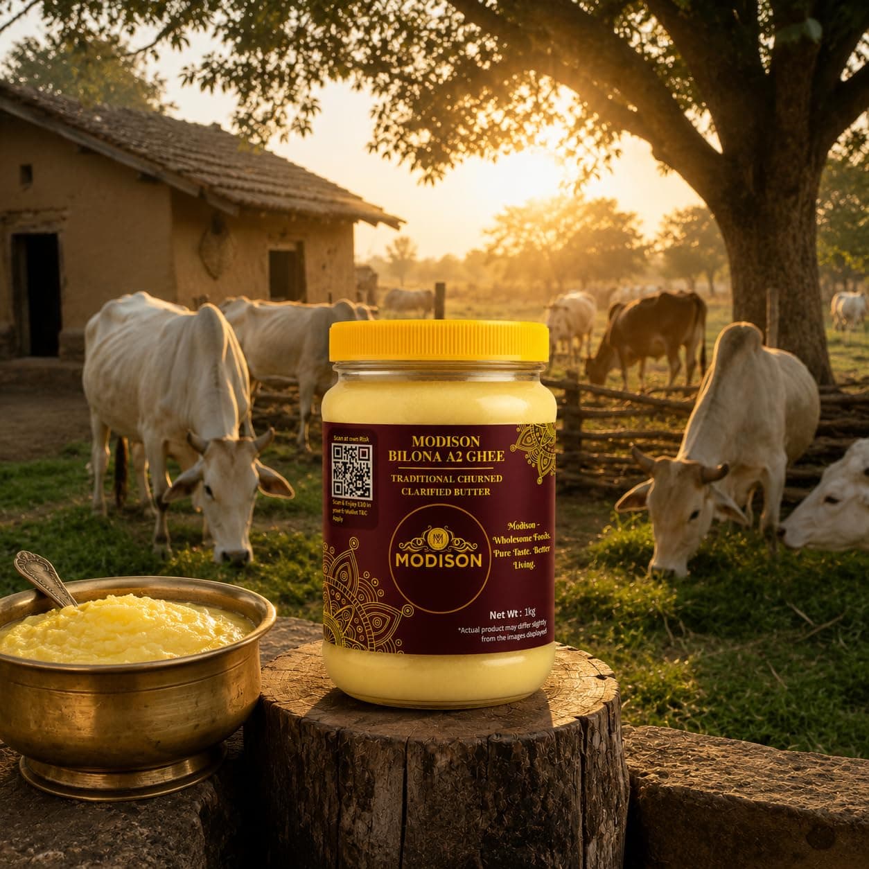 MODISON Bilona A2 Ghee A2 Milk Clarified Butter 1kg by Modison, view 4