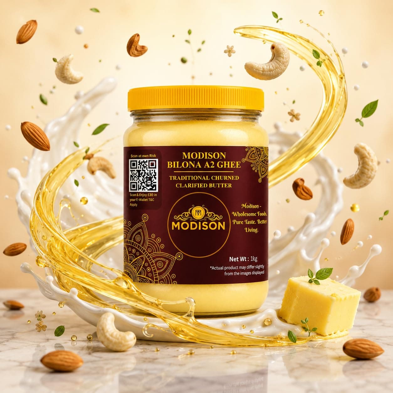 MODISON Bilona A2 Ghee A2 Milk Clarified Butter 1kg by Modison, view 8