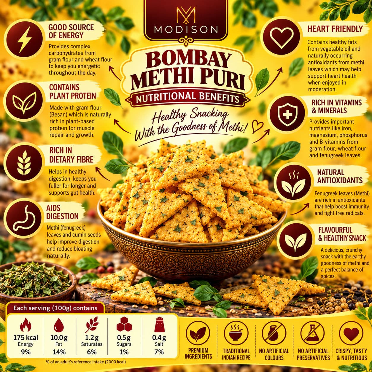 MODISON BOMBAY METHI PURI product image 3