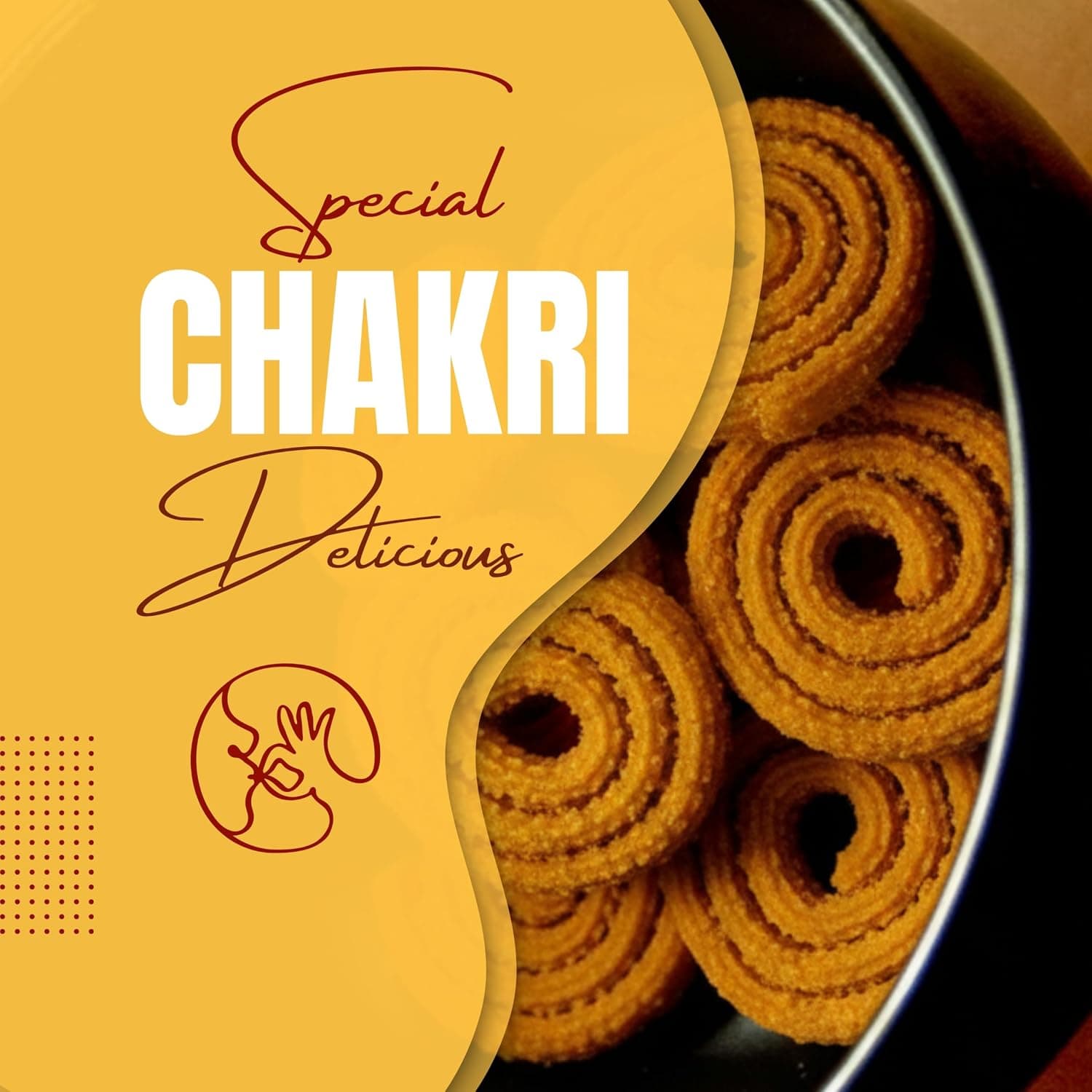 MODISON Butter Chakri Indian Snacks Crispy Gujarati 180g by Modison, view 4