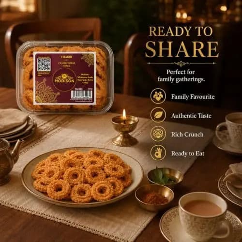 MODISON Chakri Crispy Indian Namkeen Snack 180g alternate image