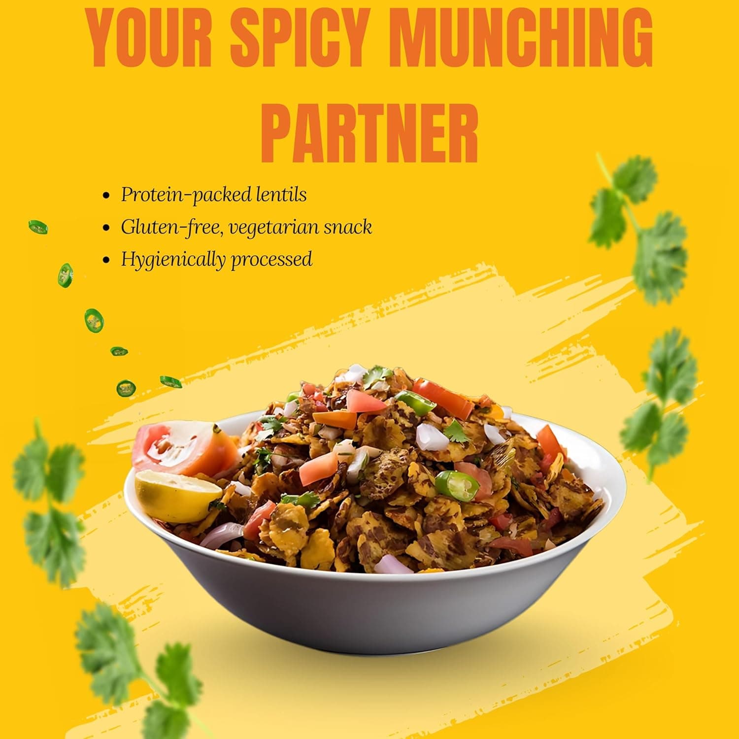 MODISON Chana Chapta Healthy Snacks Spicy Chickpeas 180g by Modison, view 2
