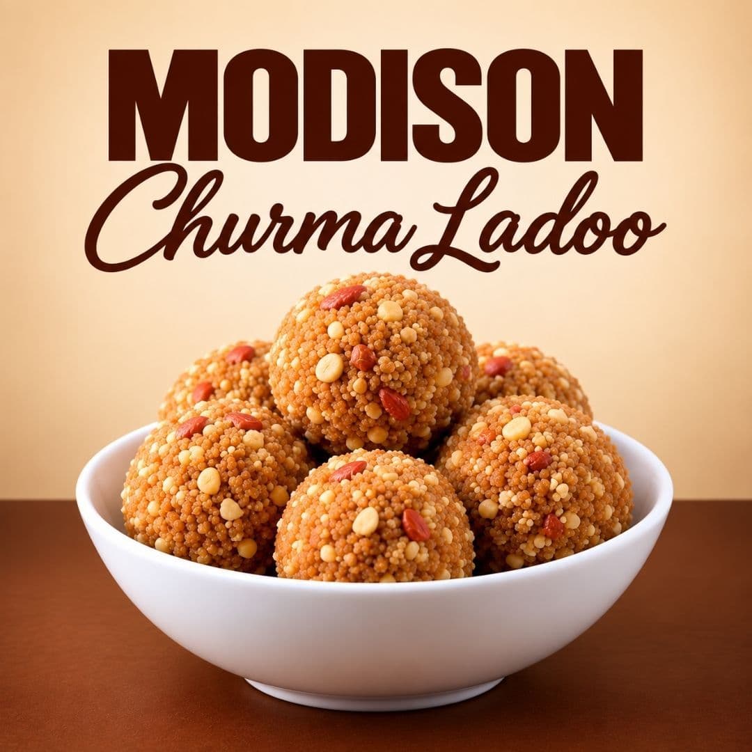 MODISON Churma Ladoo Indian Sweets Jaggery Mithai 180g