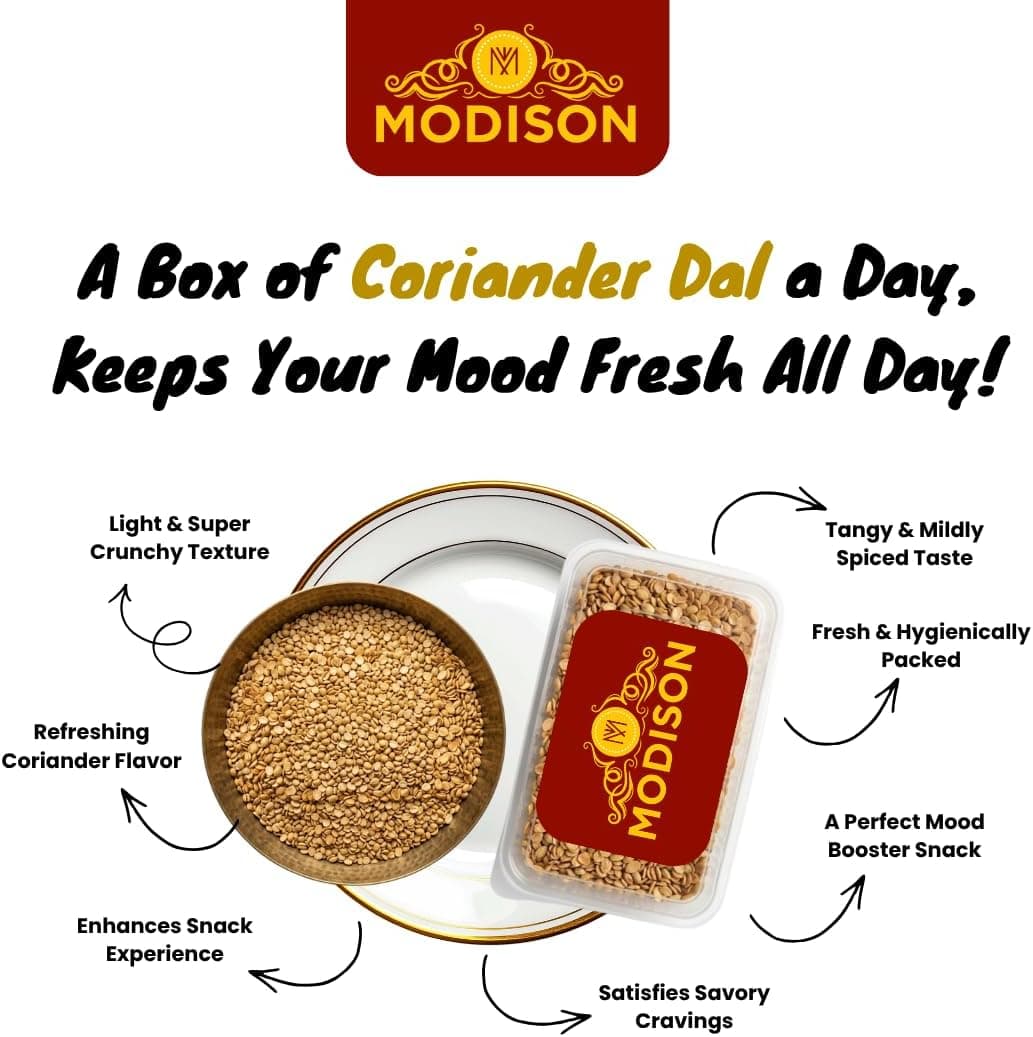 MODISON Coriander Dal Mukhwas Roasted Dhana Dal 200g by Modison, view 8