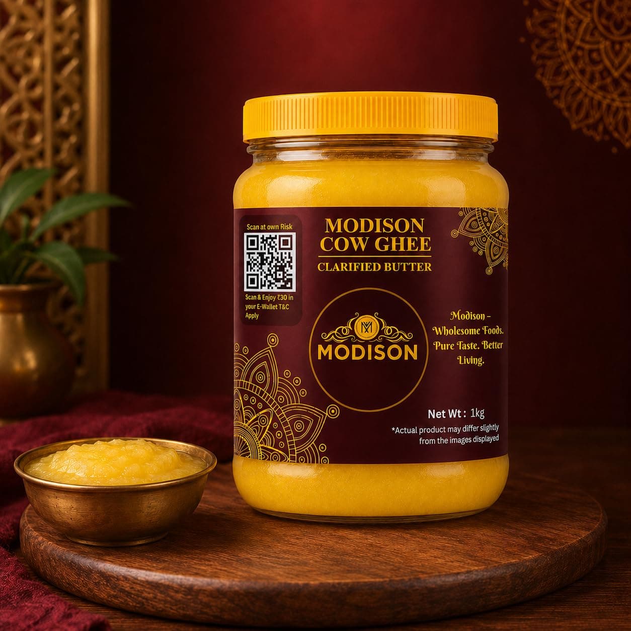 MODISON Cow Ghee Cow Milk Clarified Butter 1kg by Modison, view 5