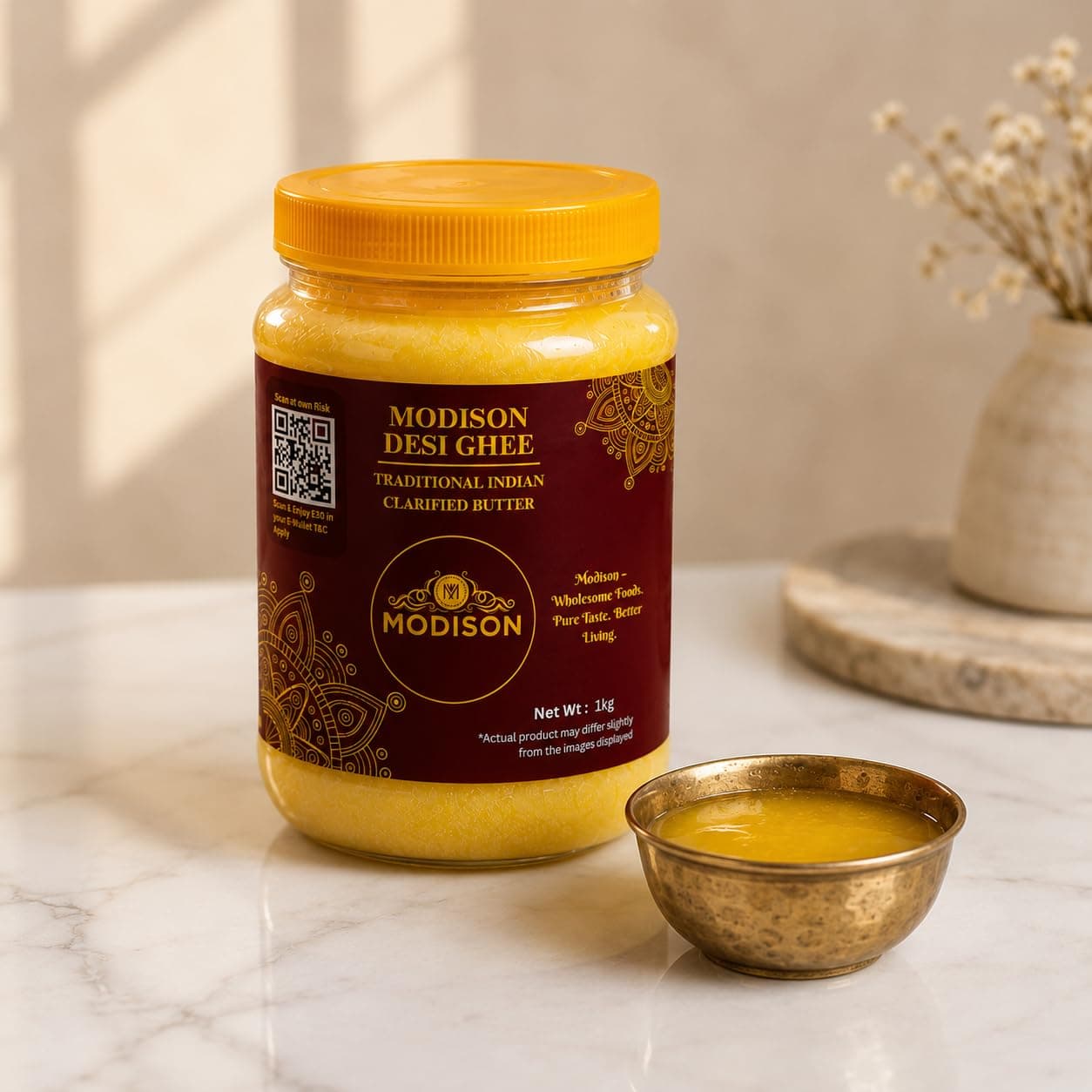 MODISON Desi Ghee Clarified Butter Pure Milk Fat 1kg by Modison, view 7
