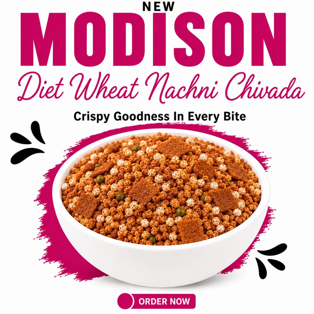 MODISON Diet Wheat Nachni Chivada Indian Namkeen Crispy Ragi 180g