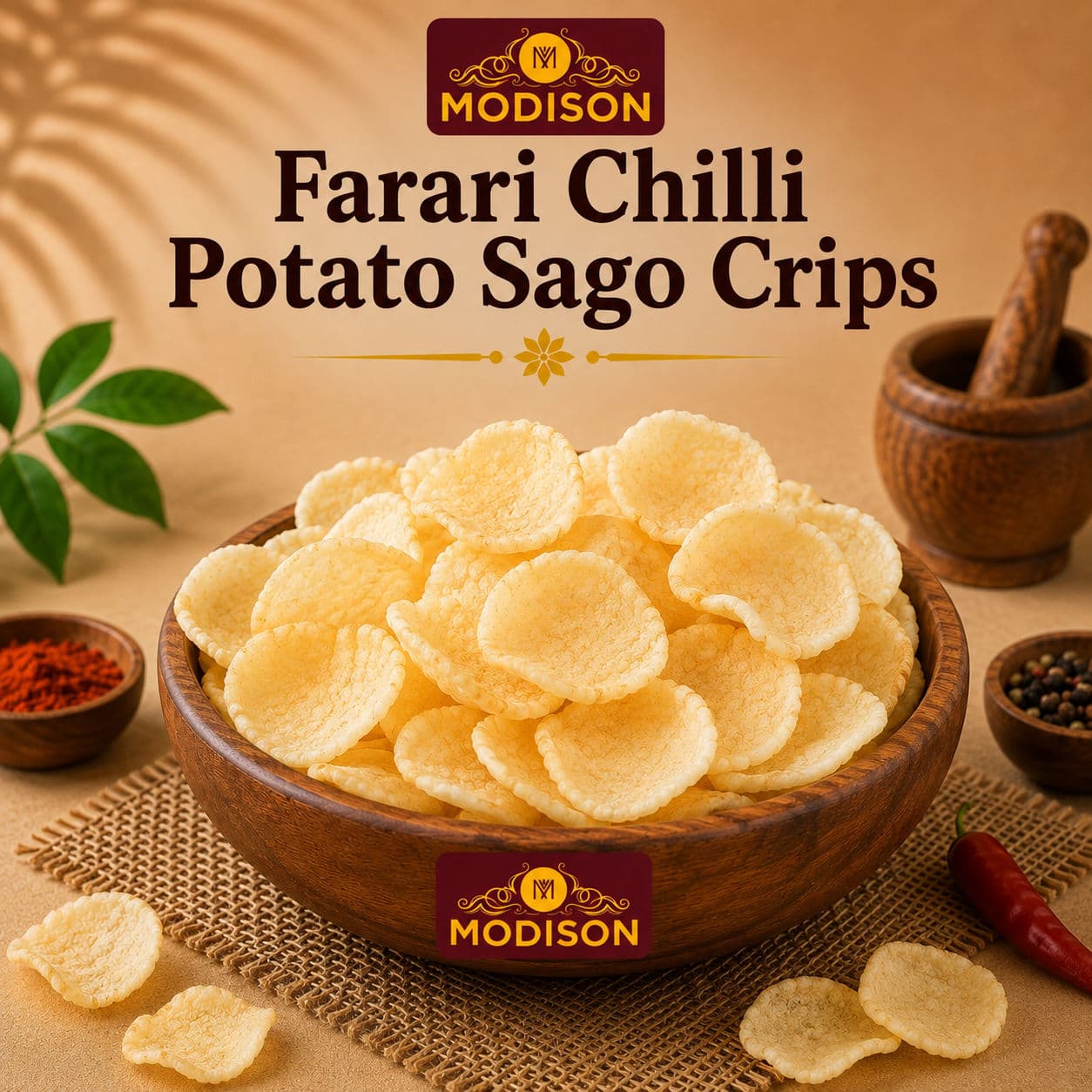MODISON FARARI CHILLI POTATO SAGO CRISPS by Modison, view 1