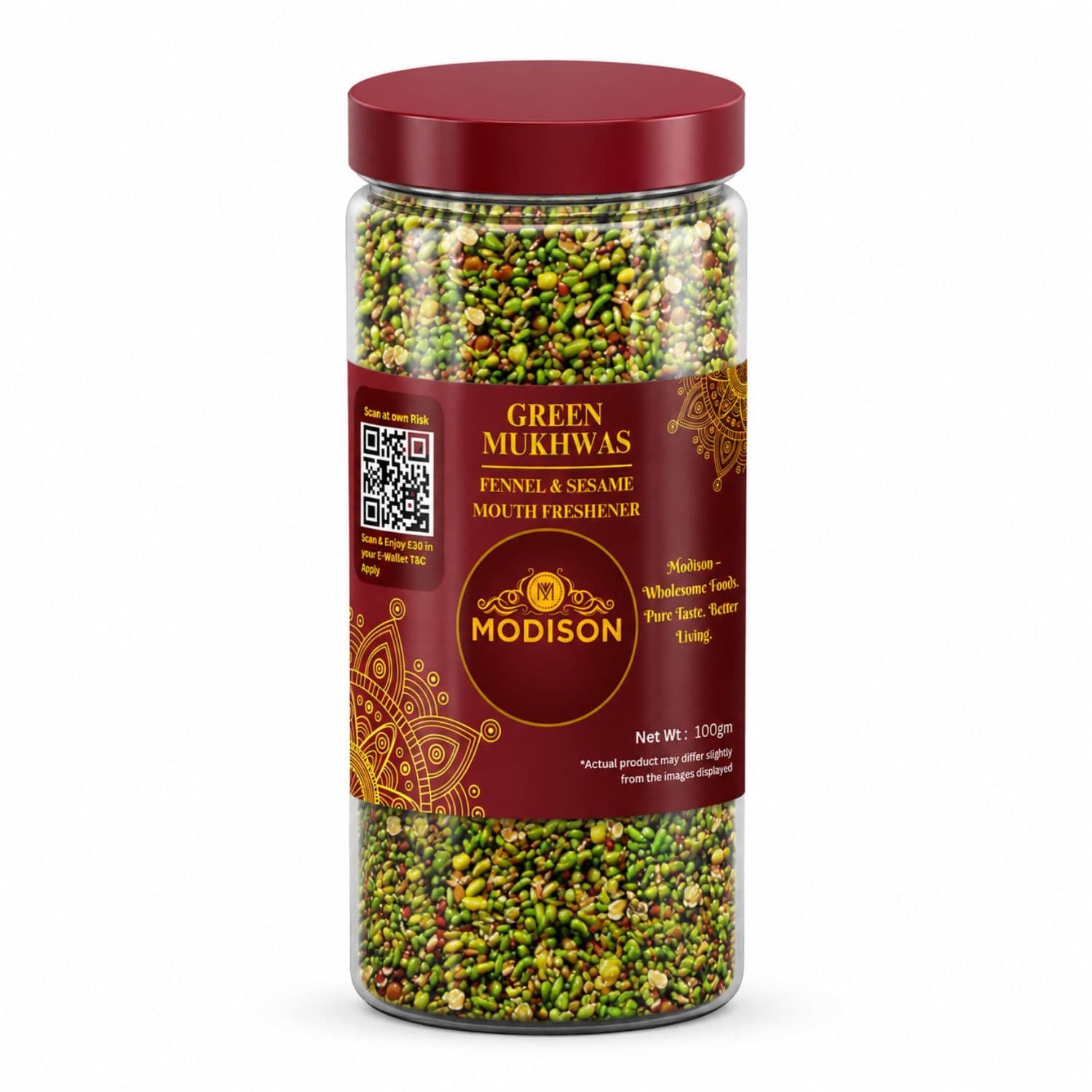 MODISON Green Mukhwas Indian Mouth Freshener Aniseed Coriander 100g by Modison, view 1