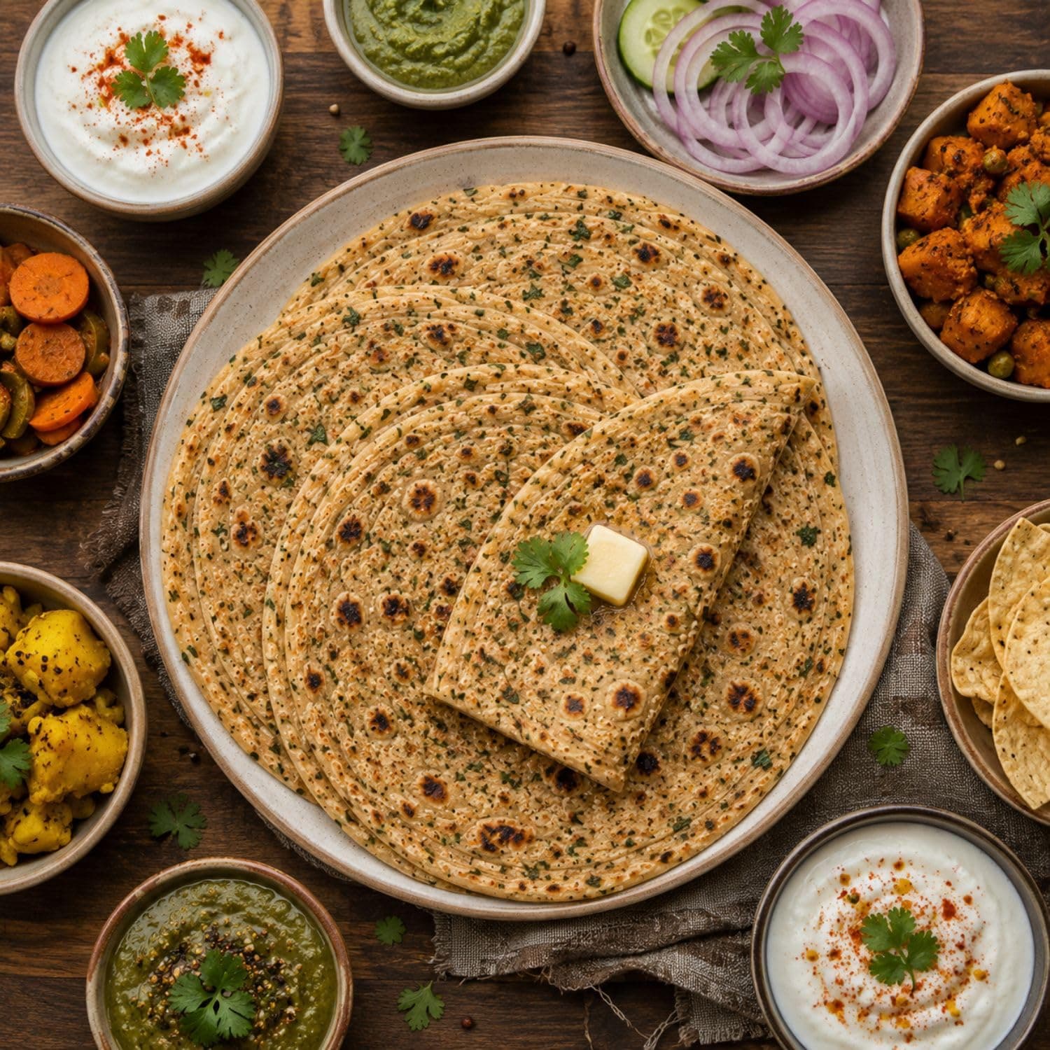 MODISON Layered Paratha Traditional Indian Flatbread Frozen 360g by Modison, view 5