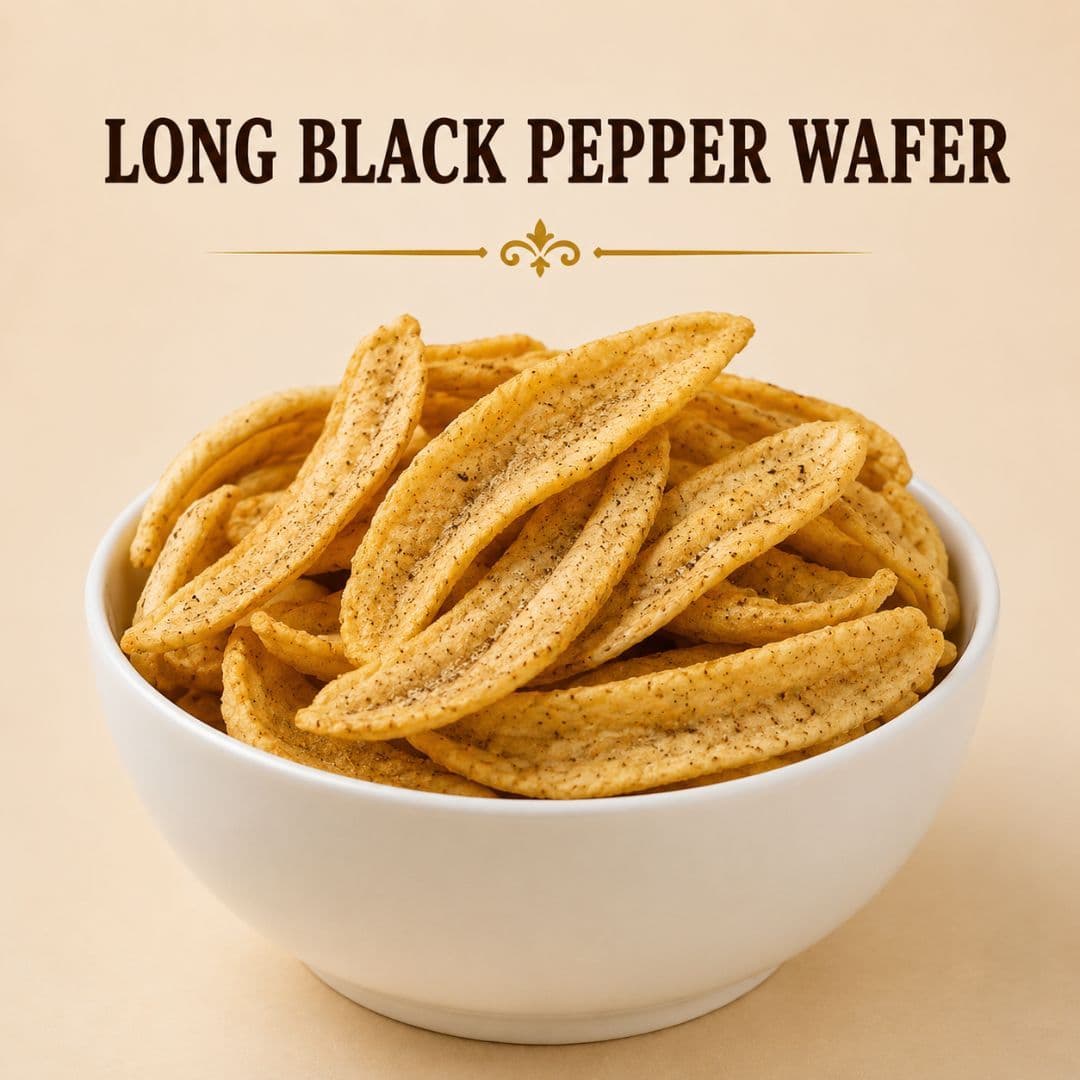 MODISON LONG BLACK PEPPER WAFER INDIAN SNACKS CRISPY KELA