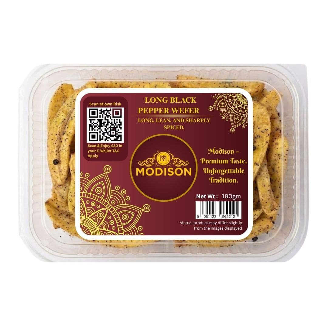 MODISON LONG BLACK PEPPER WAFER INDIAN SNACKS CRISPY KELA alternate image