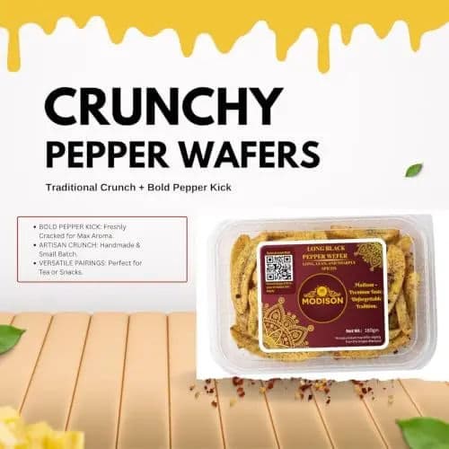 MODISON LONG BLACK PEPPER WAFER INDIAN SNACKS CRISPY KELA product image 2