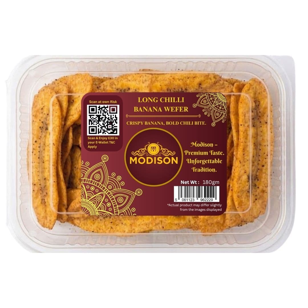 MODISON LONG CHILLI BANANA WAFER INDIAN SNACKS SPICY KELA alternate image