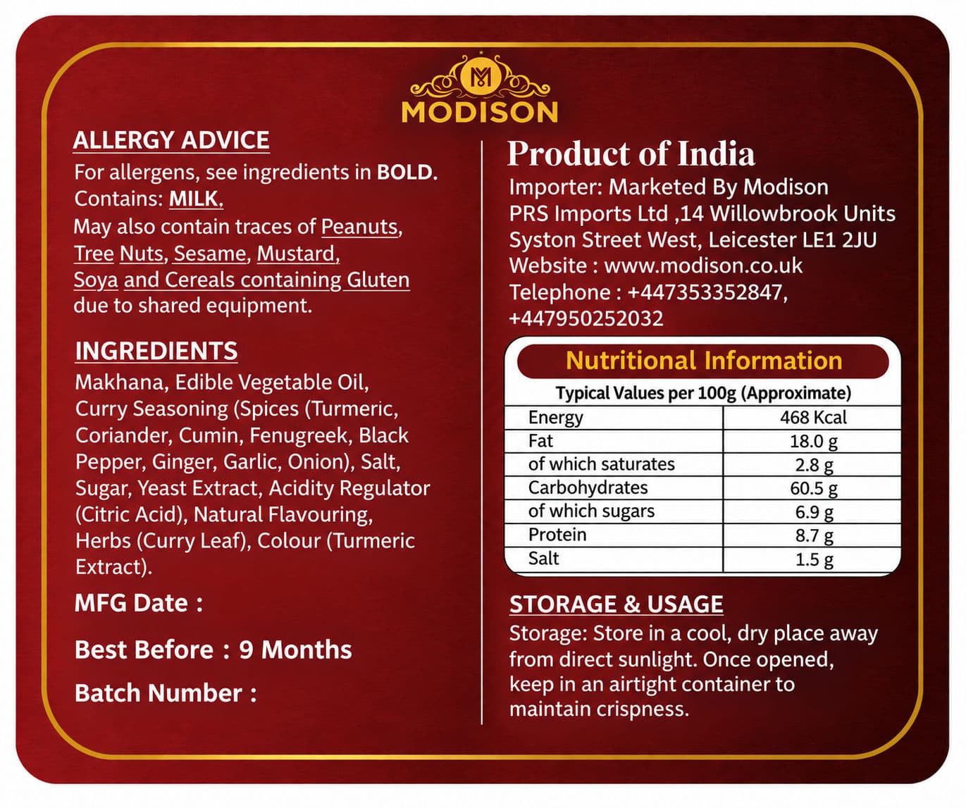 MODISON MAKHANA CURRY product image 4