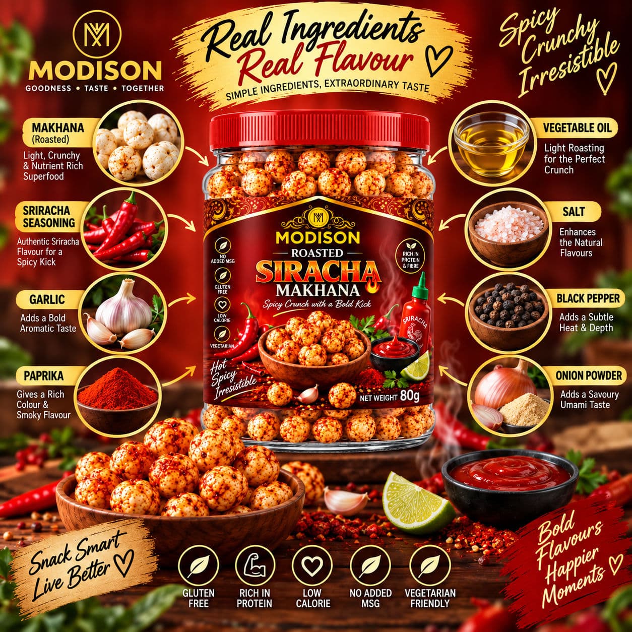 MODISON MAKHANA SIRACHA FLAVOUR product image 2