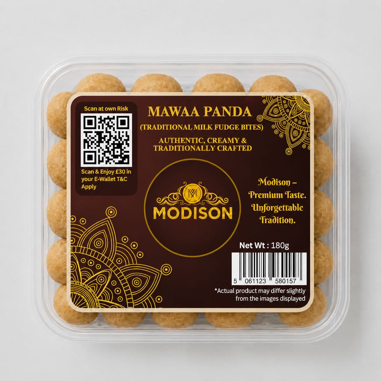 MODISON Mawa Penda Indian Sweets Milk Mithai 180g