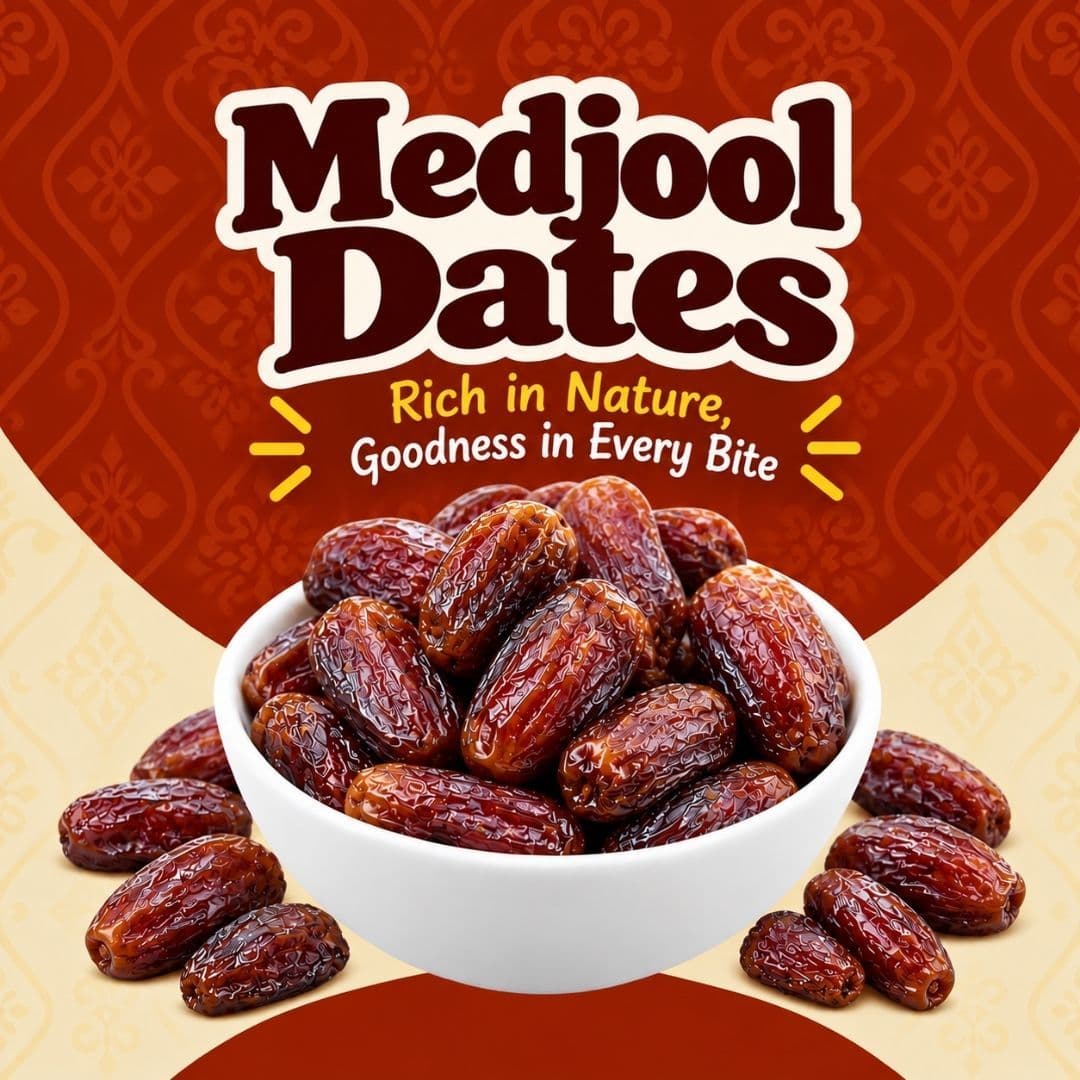 MODISON Medjool Dates Indian Dry Fruit Jumbo Khajoor Natural 180g